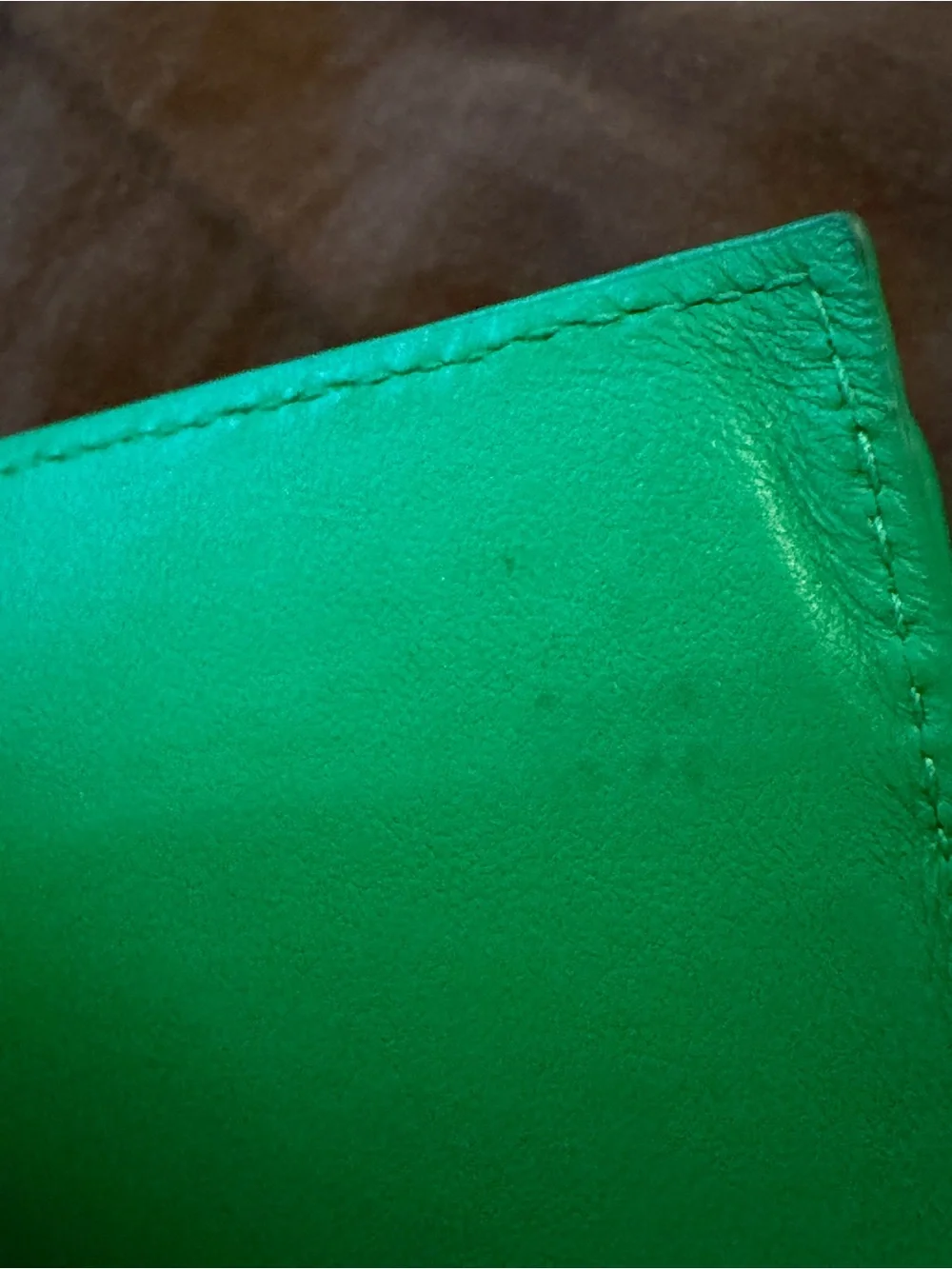 Bottega Veneta Intreccaito Card Holder in Parakeet Green